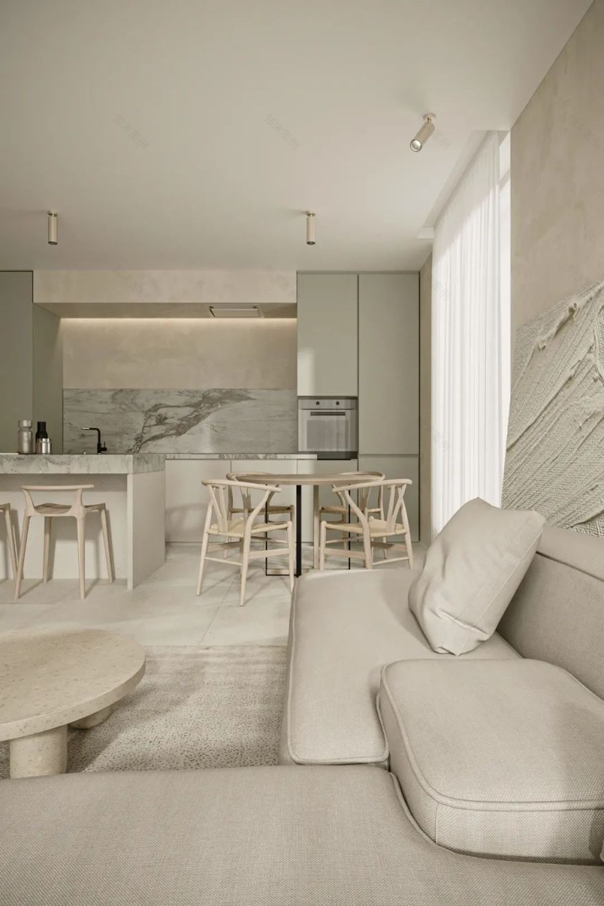 乌克兰基辅轻薄荷极简公寓丨Honcharenko Architects-7