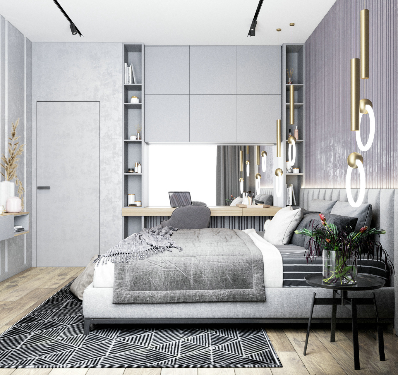 淡紫色系家装，温馨清新的室内设计佳作-26