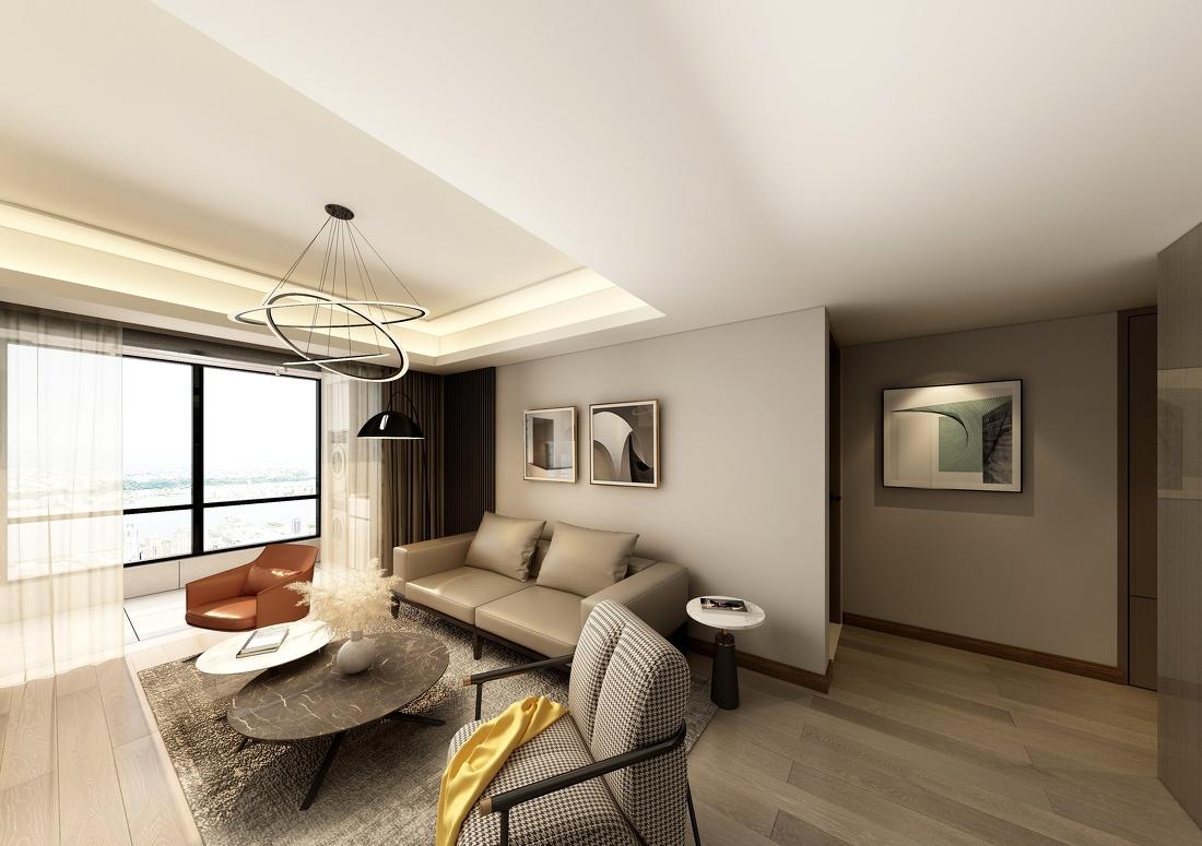 苏州新区铂湾澜庭装改造130现代简约-1