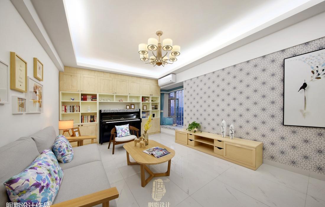 北欧风家装设计,原木元素与色彩搭配的清新之作-2