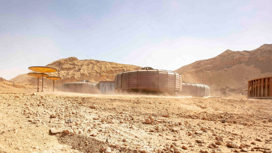 沙漠中的"海洋瑰宝"—— Hopkins Architects 打造阿联酋 Sharjah 地质公园游客中心-0