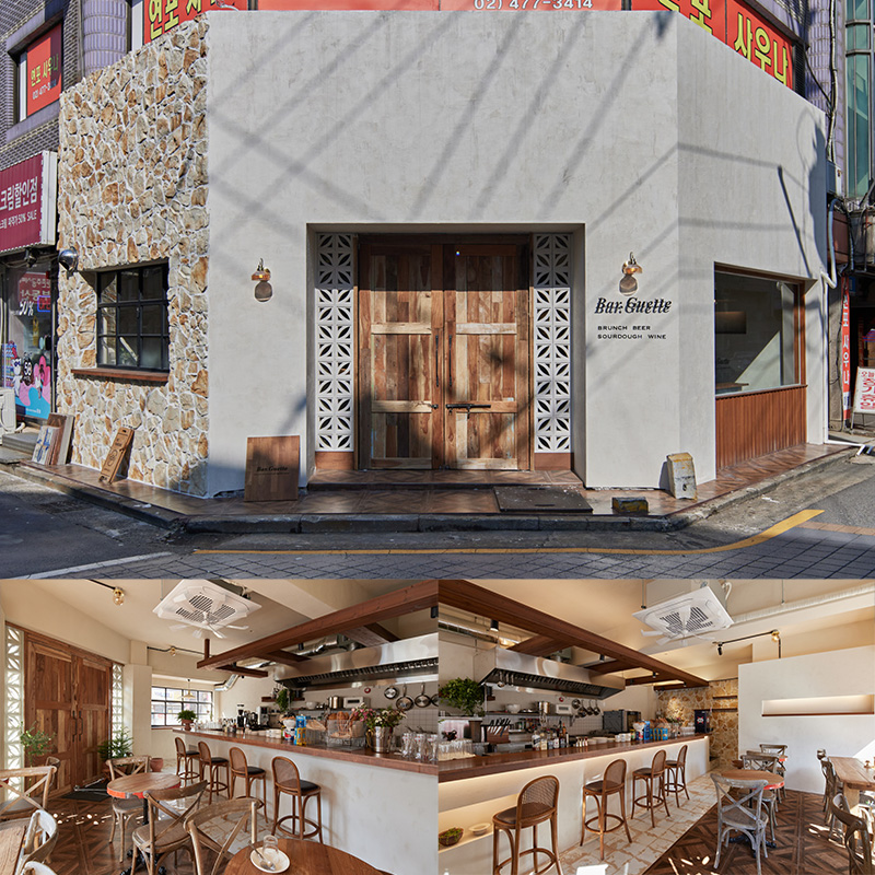 13 坪欧式风咖啡厅，白色&木质调氛围营造-1