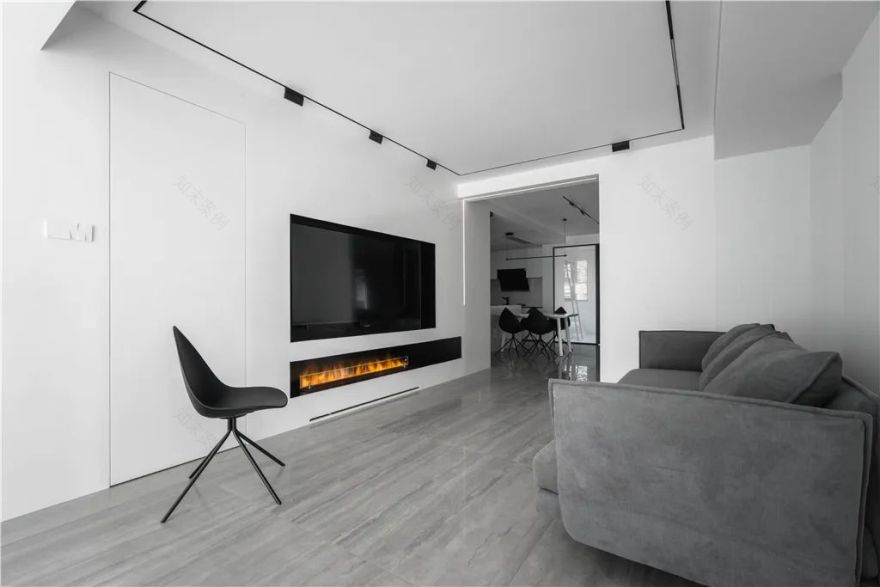 蓝白色调打造温馨美式风,70 平小宅变身多功能空间-75