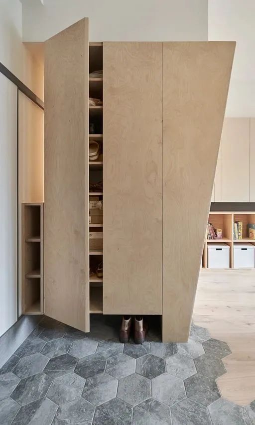 台北 105㎡老房改造,客餐厨全开放,还有室内攀岩区,活泼又实用-45