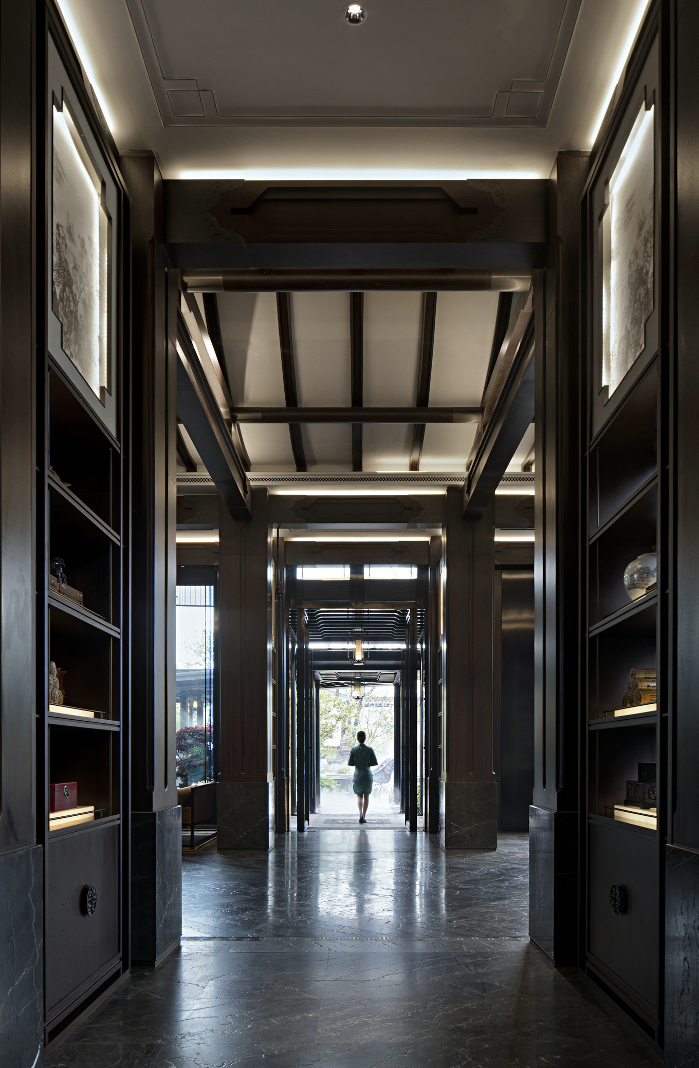 盘石设计 | 吴文粒:1745㎡绝美中式庭院,一帘诗意、四水归情!-43