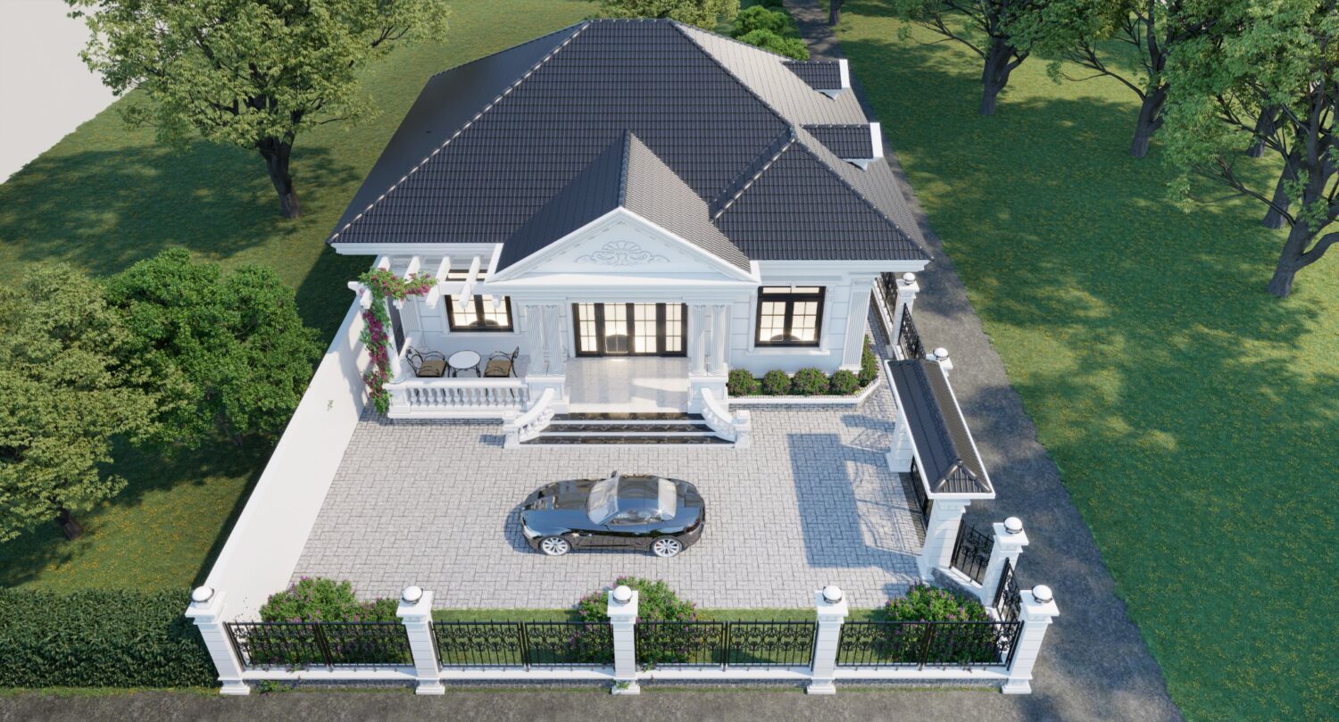 7461. Free Sketchup Garden House Exterior Model-2
