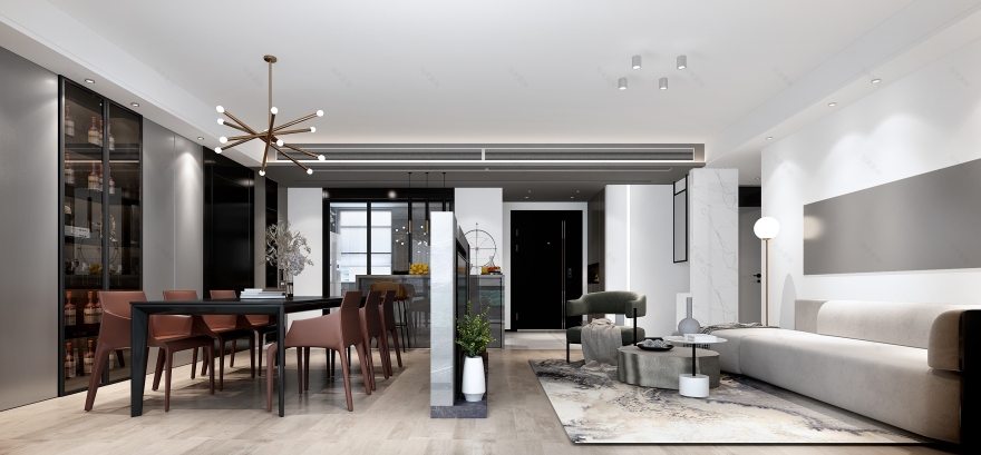 扬州雅居乐兰亭公馆 140㎡平层住宅设计-2