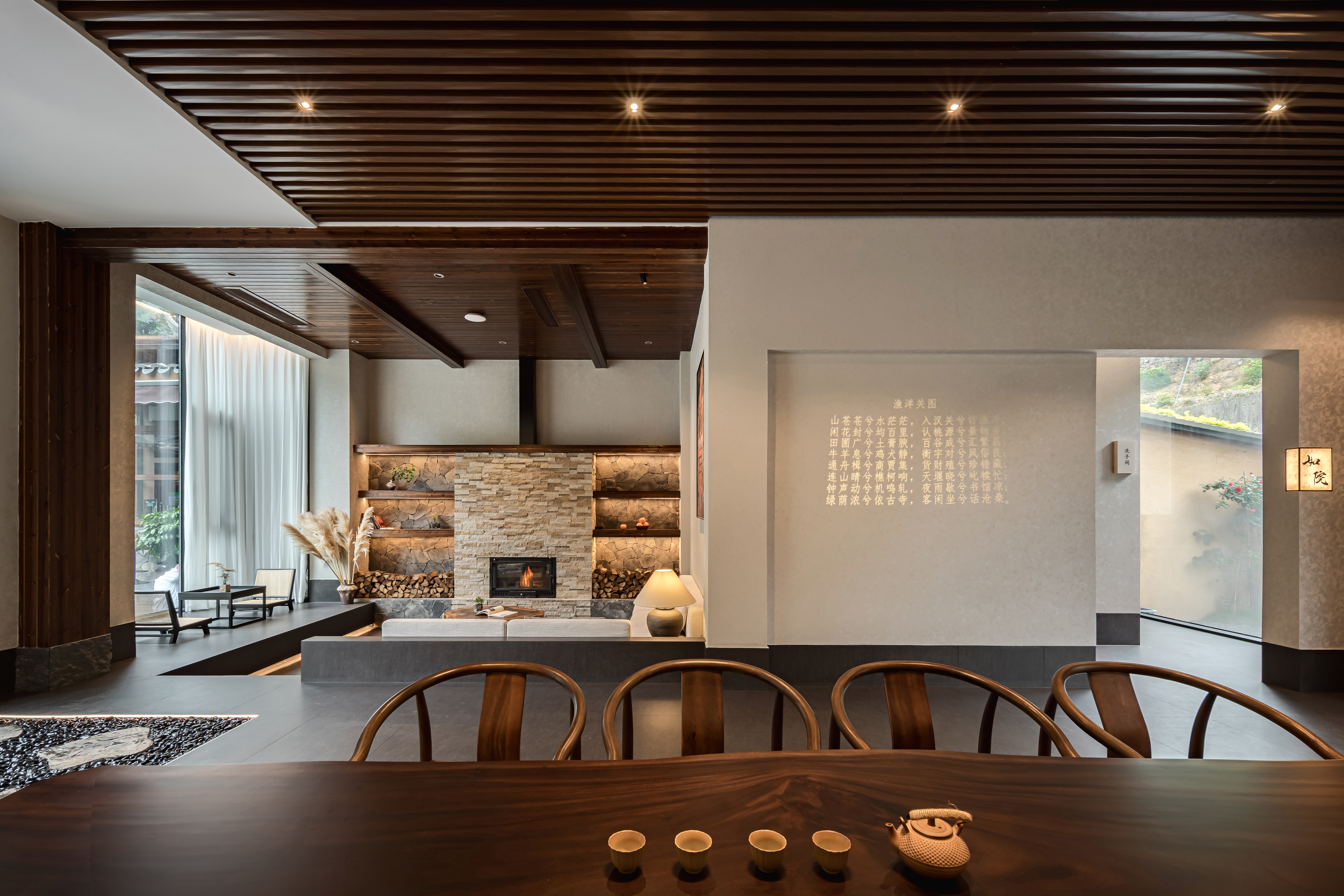 五峰如院庭院餐厅丨中国湖北丨宜昌拾间设计-19