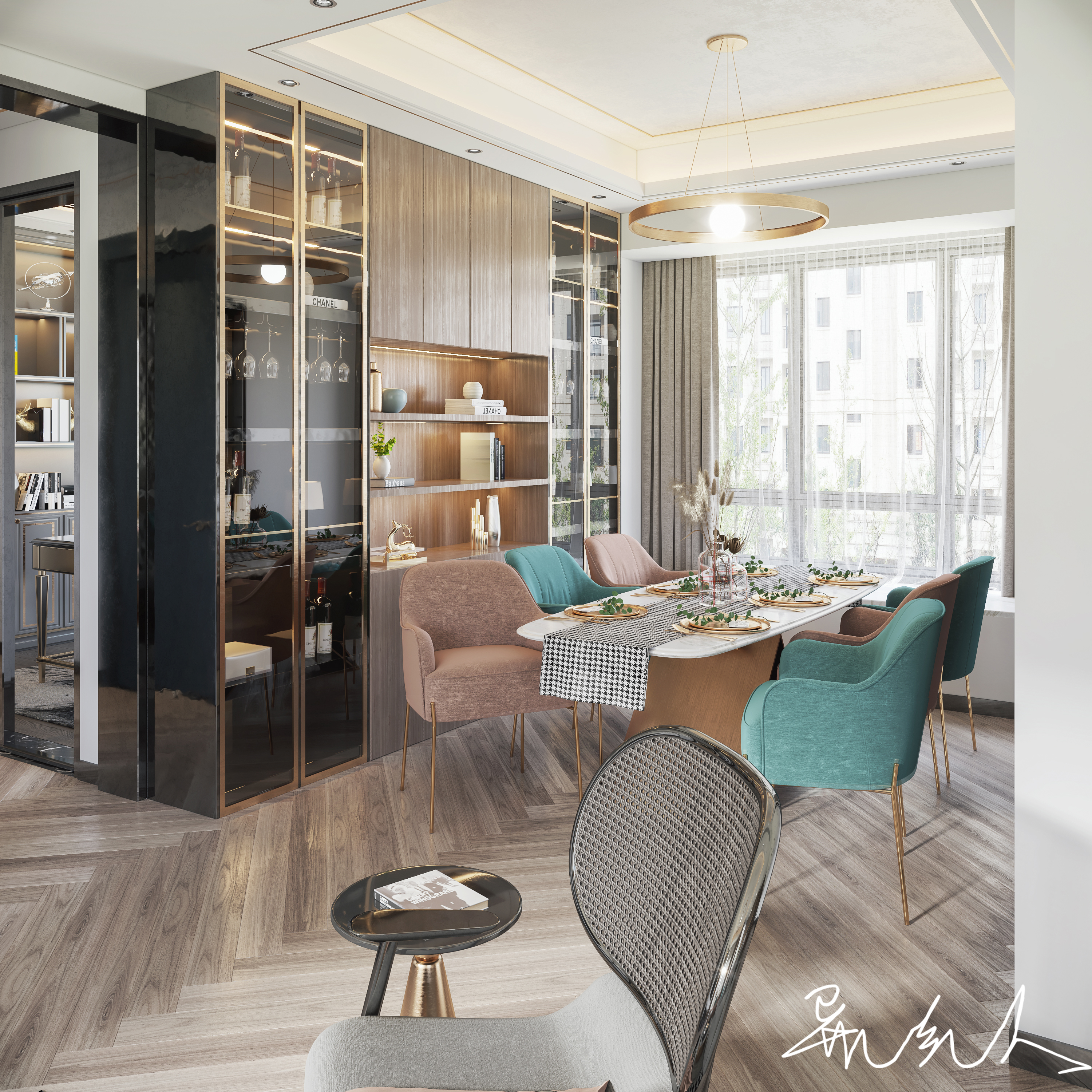 现代轻奢客厅设计案例解析-3