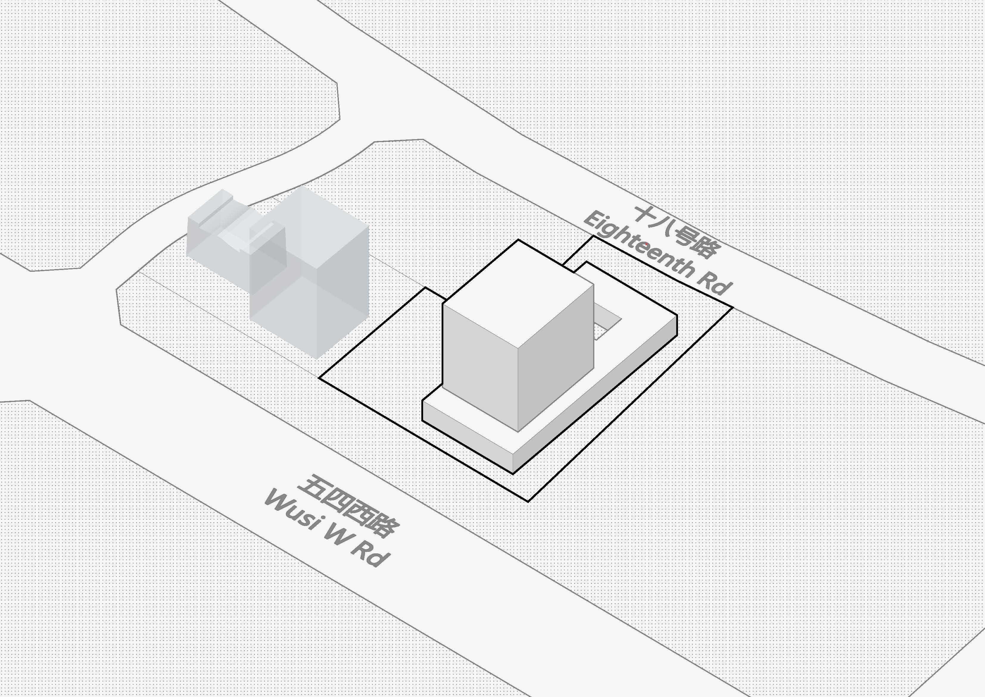 某档案中心建筑体块生成分析图-8