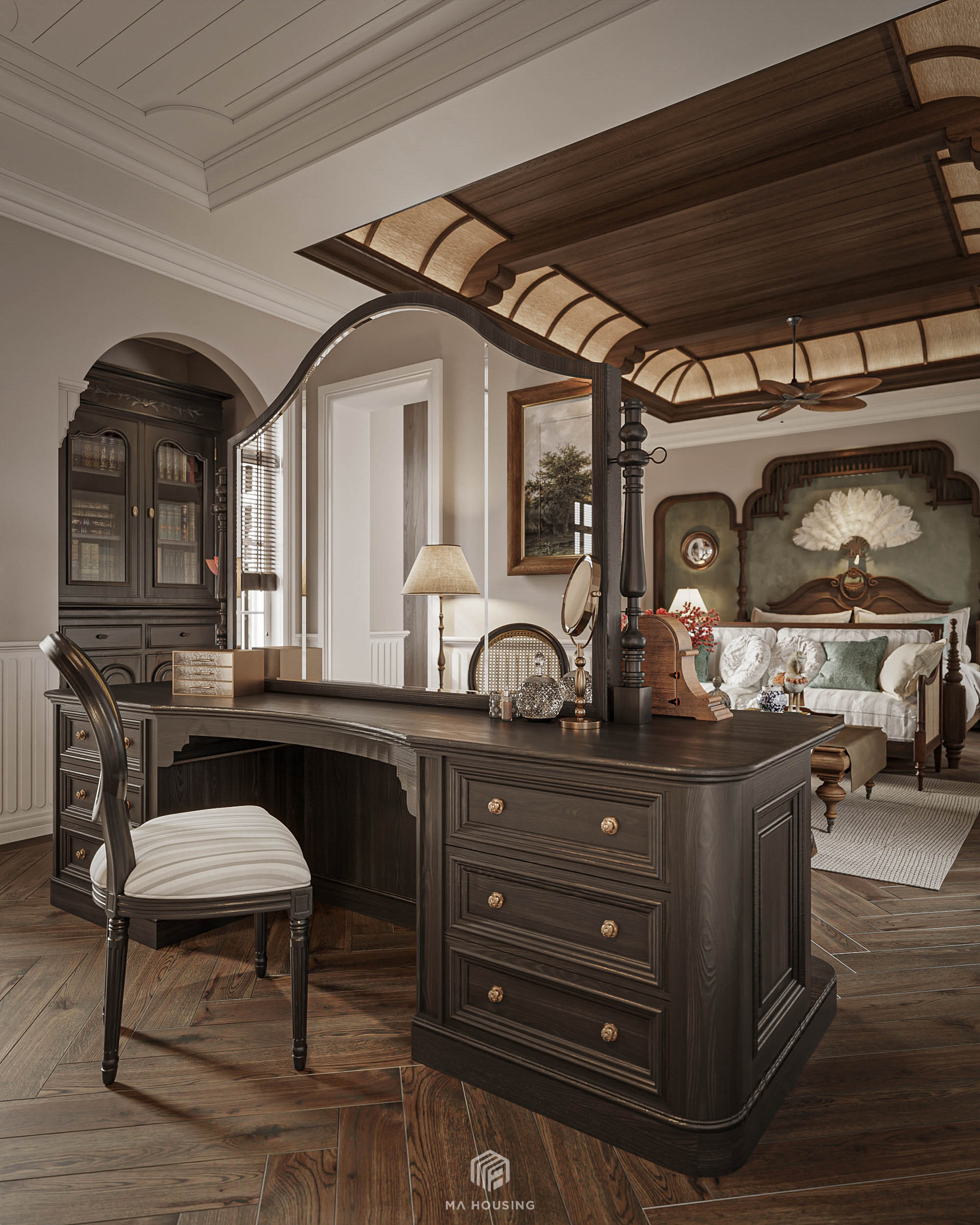 NGUYEN GIA THIEU 别墅主卧室 2丨越南河内丨MA housing-15