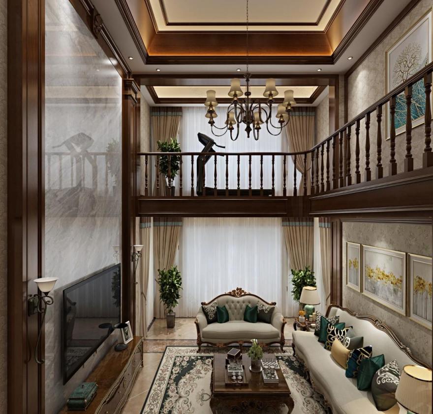 吉首市溶江小区壹号复式楼美式风格-64