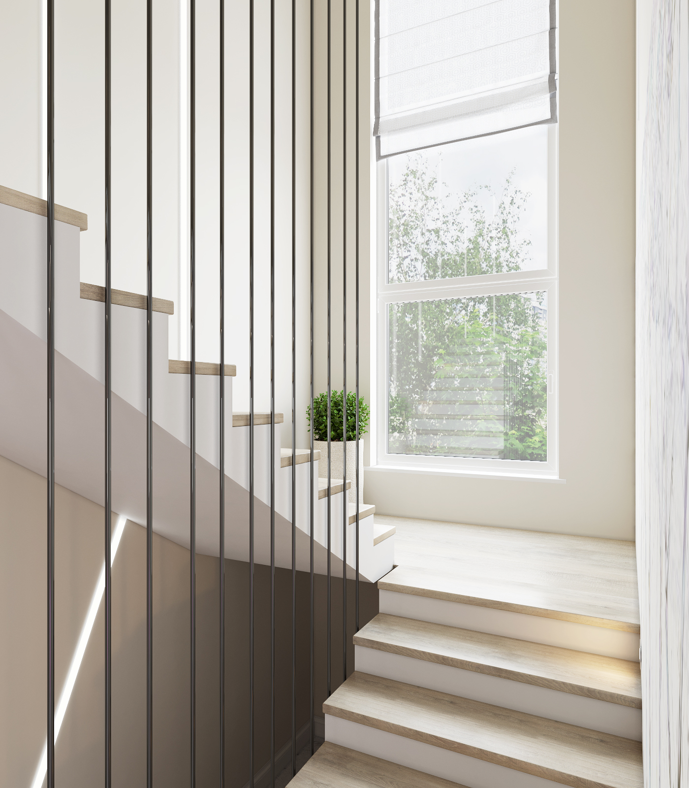 3D визуализация холла в доме-5