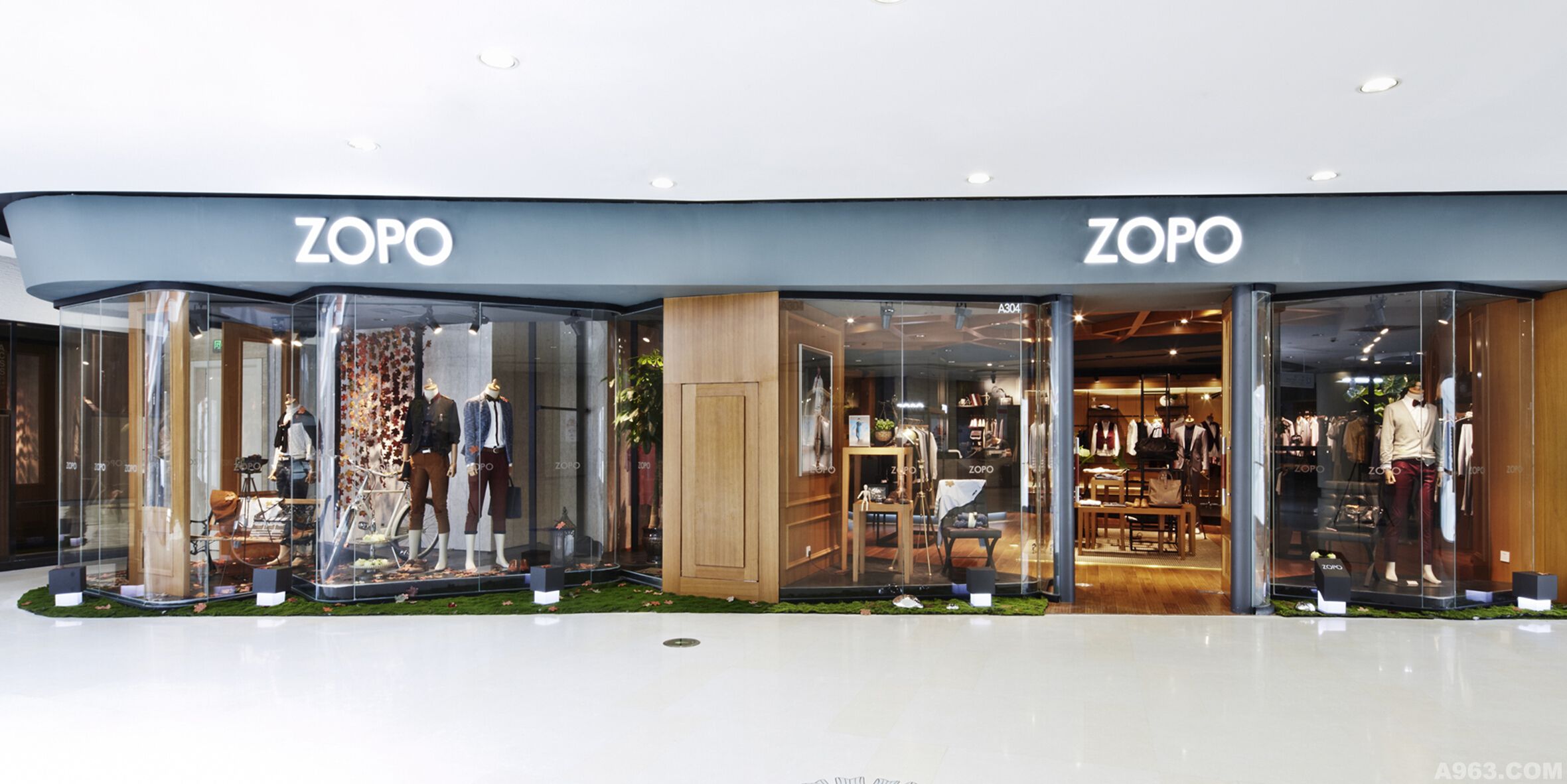 男装ZOPO杭州分店零售专卖店设计实景完工案例-0