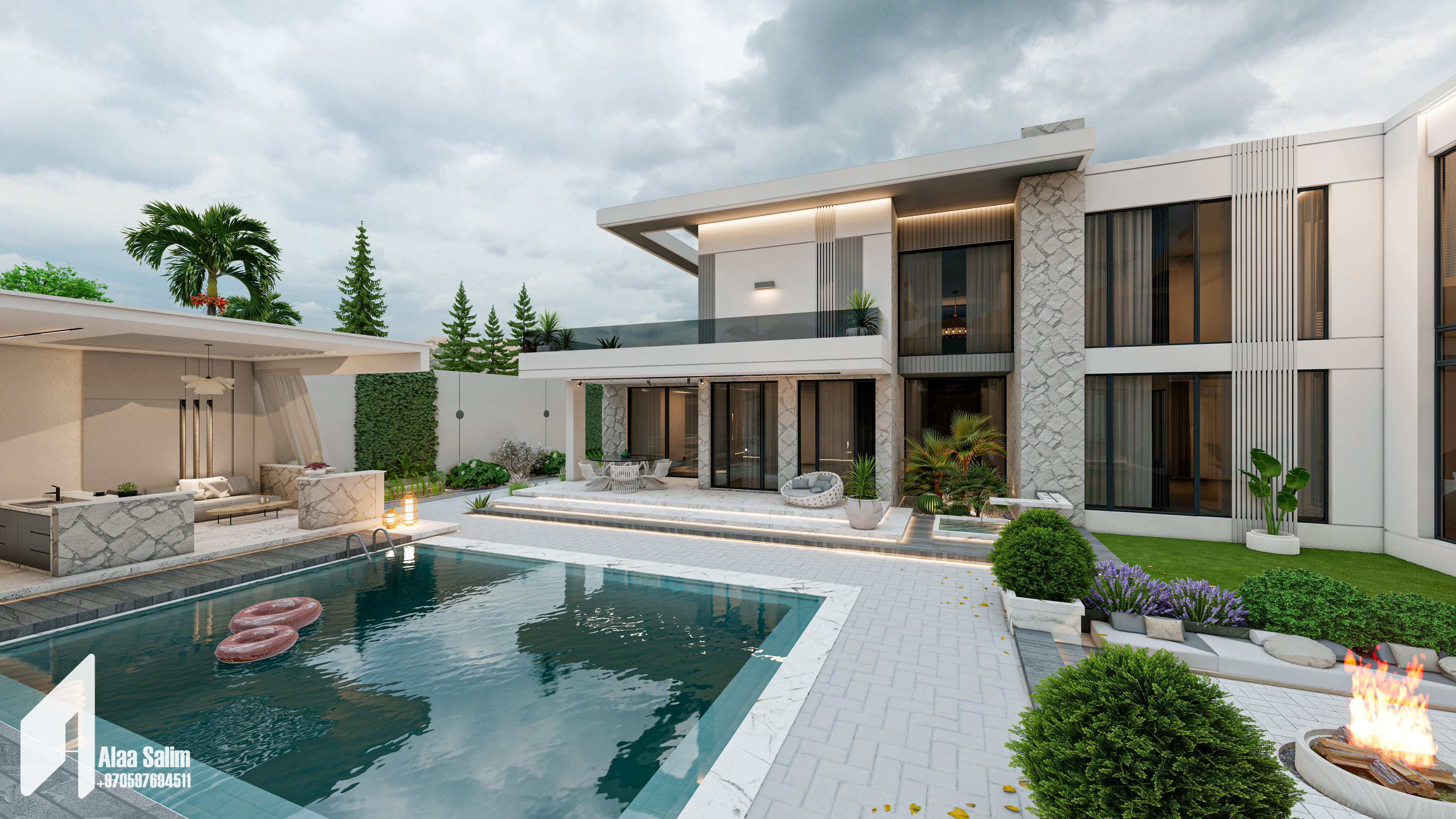 Swimming pool and barbecue-0