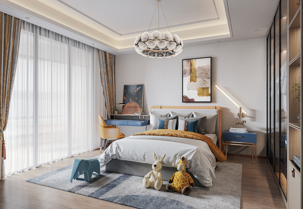 新中式别墅 | 施工图+效果图 |-4