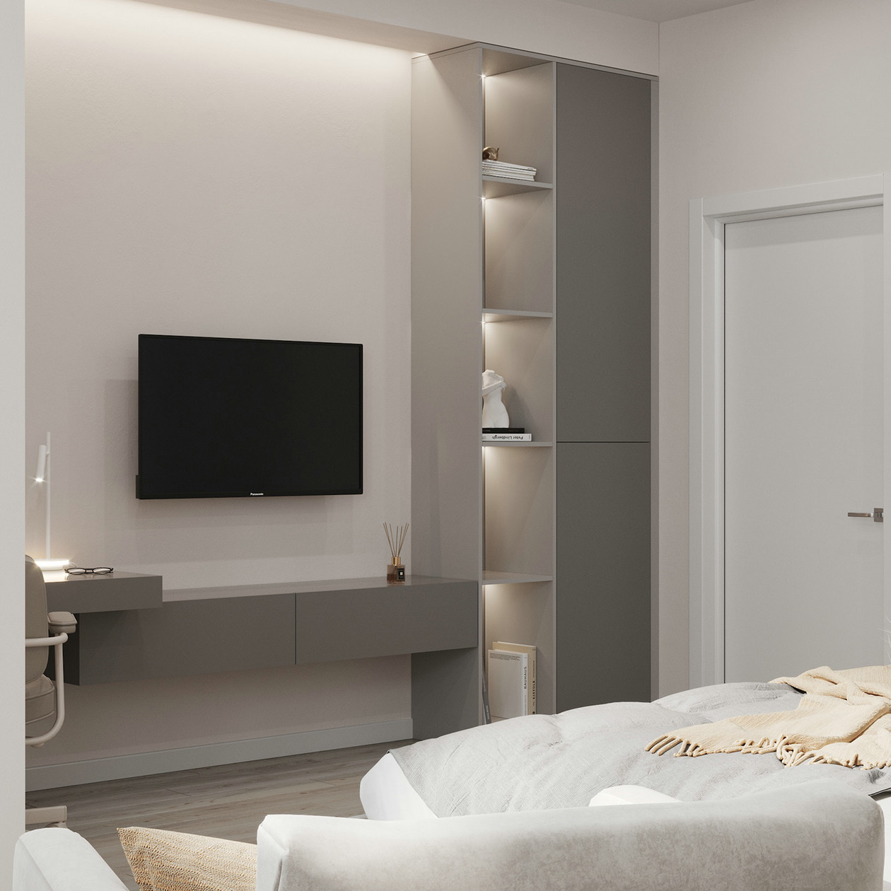 乌克兰--76㎡白色系空间设计-16