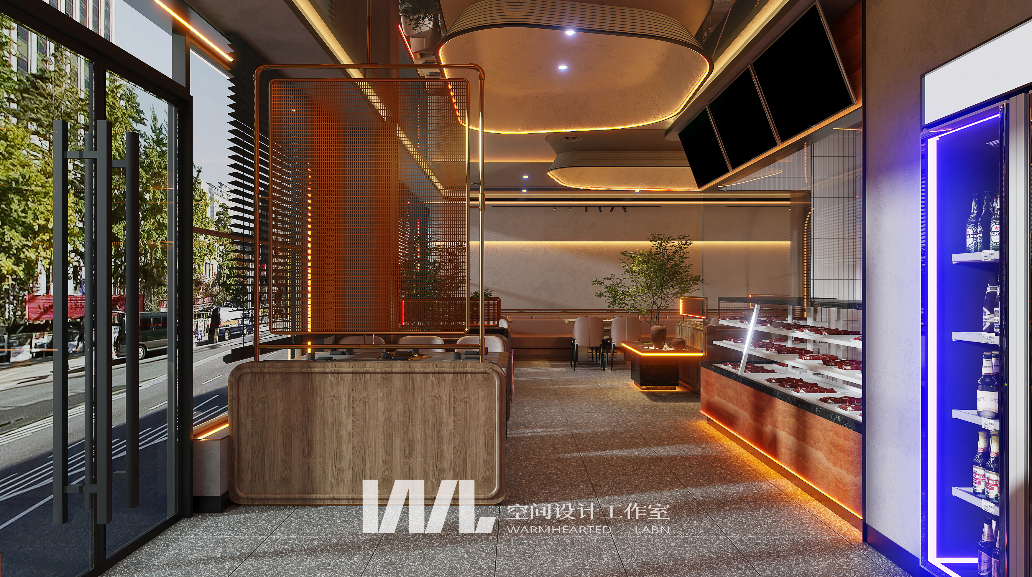 300㎡现代烧烤店-1