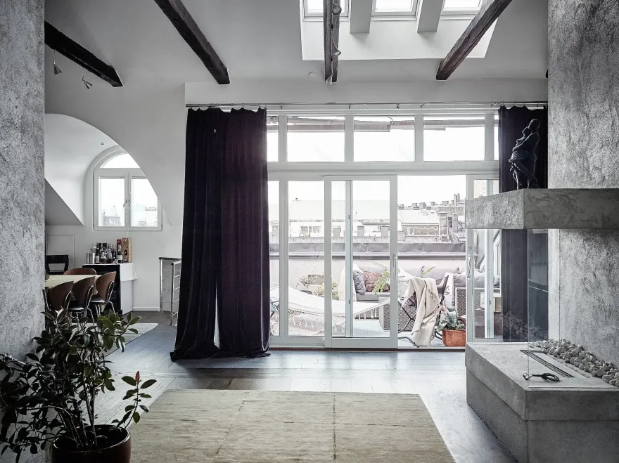 "斯德哥尔摩特色 loft,超大空间里的宁静天堂"-1