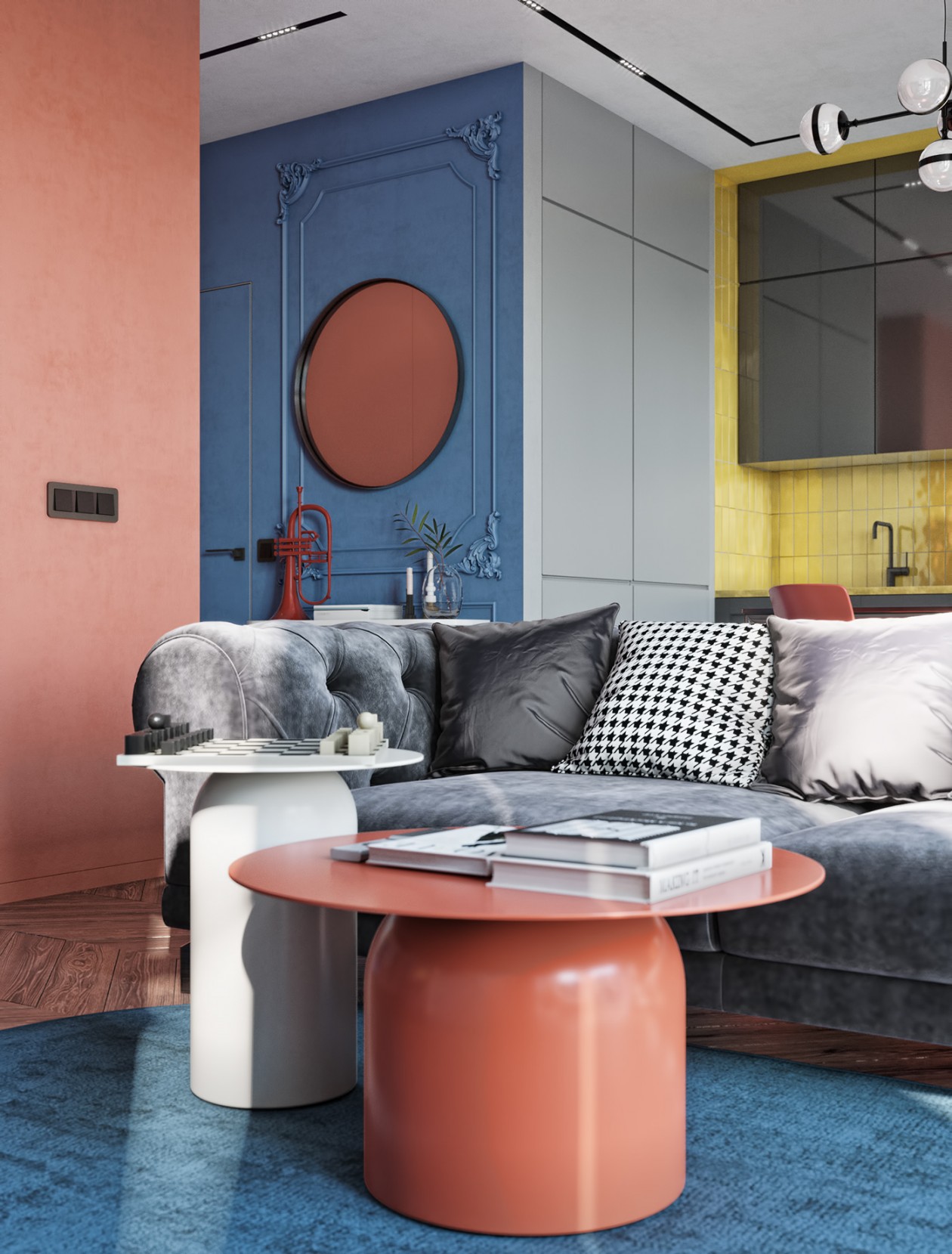 简欧的质感遇上大胆的用色，让空间超出挑！-3