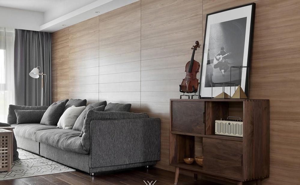 菲拉设计丨平层丨地板上墙 打造原木色北欧风-9