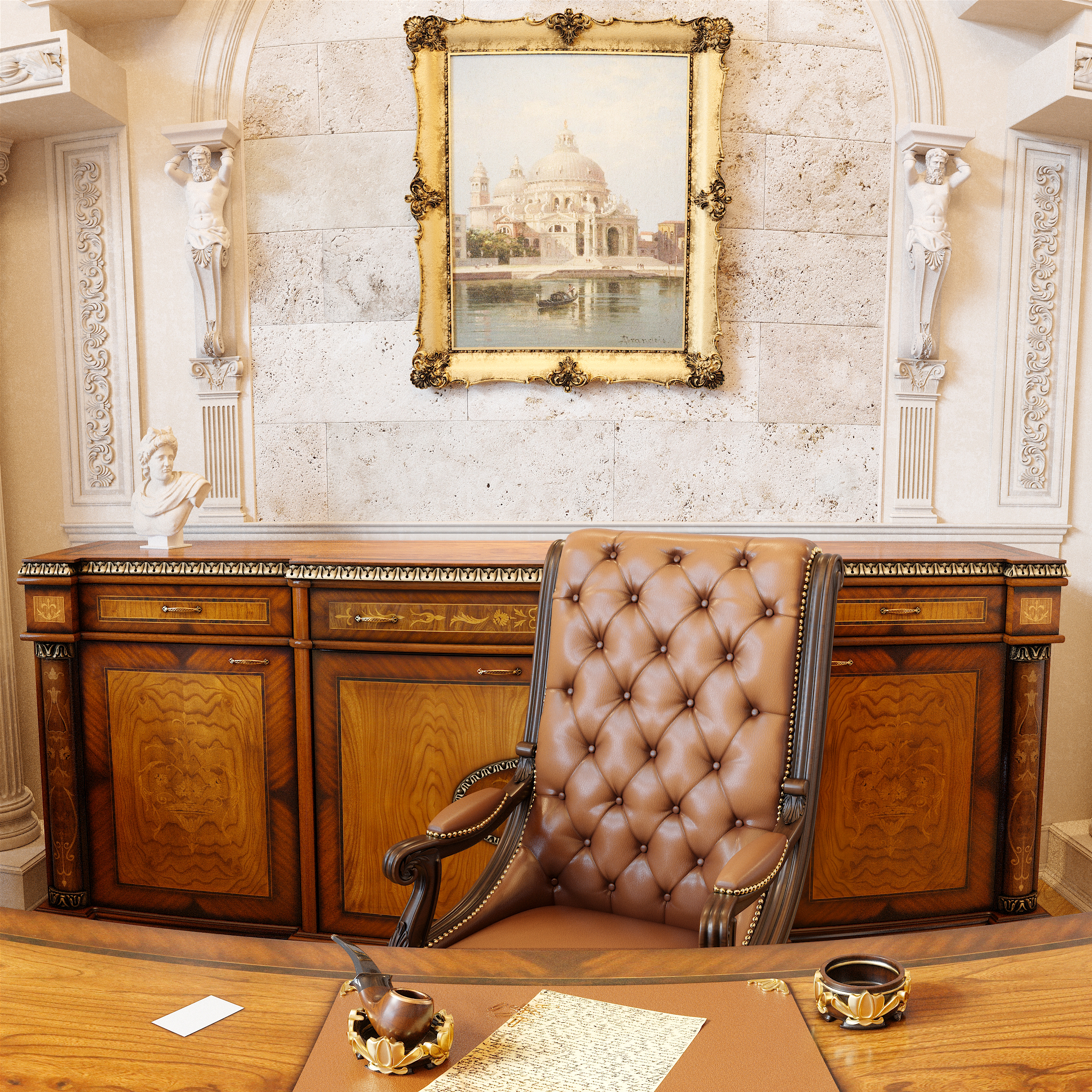 豪华行政办公桌套装丨土耳其丨NarimanAkhad-5