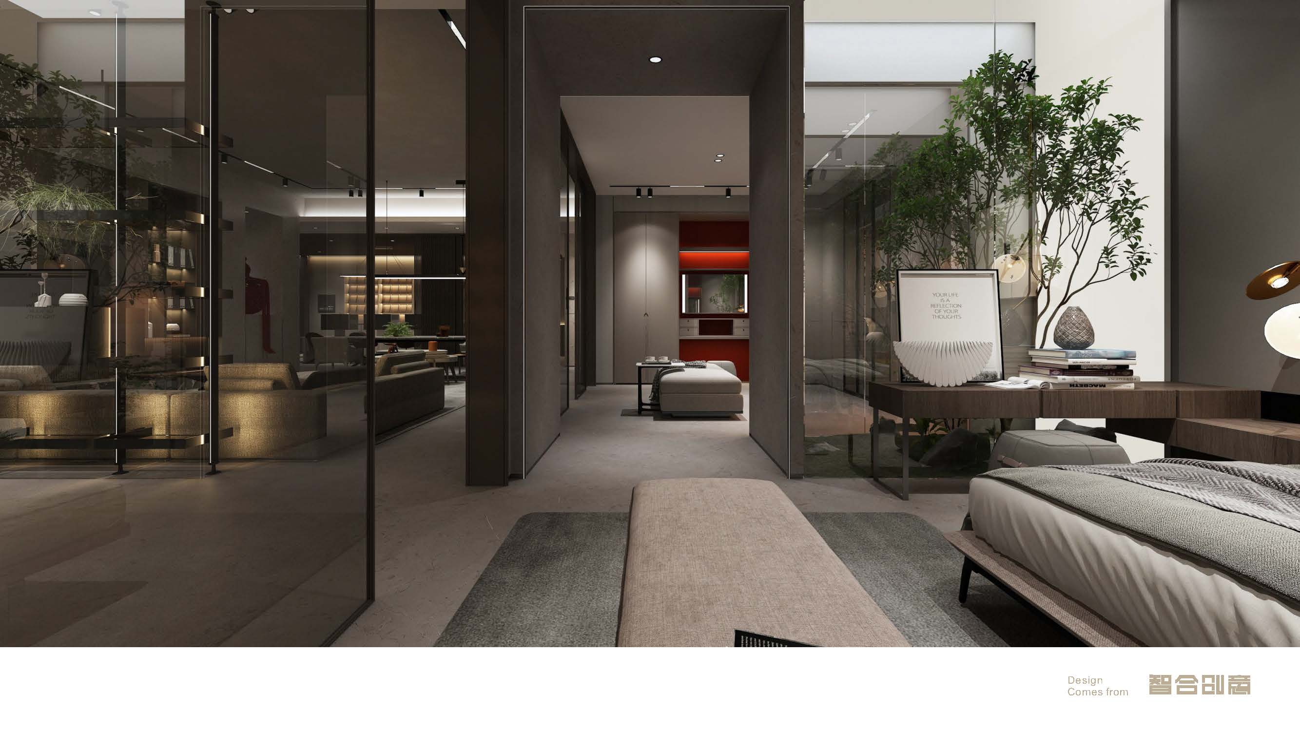 展厅设计 | 隔而不断的通透，藏着高级的秩序感-14