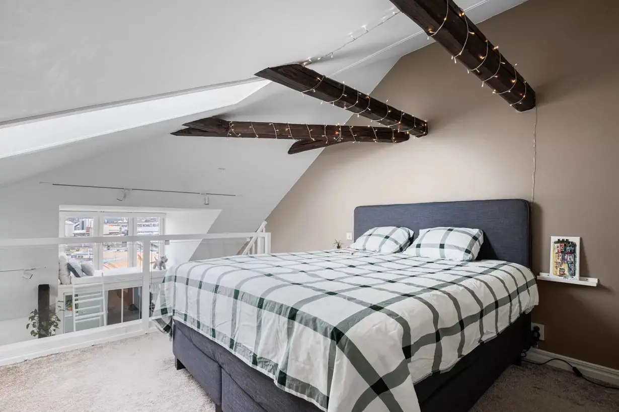 瑞典独特屋顶公寓,打造明亮温馨空间-12