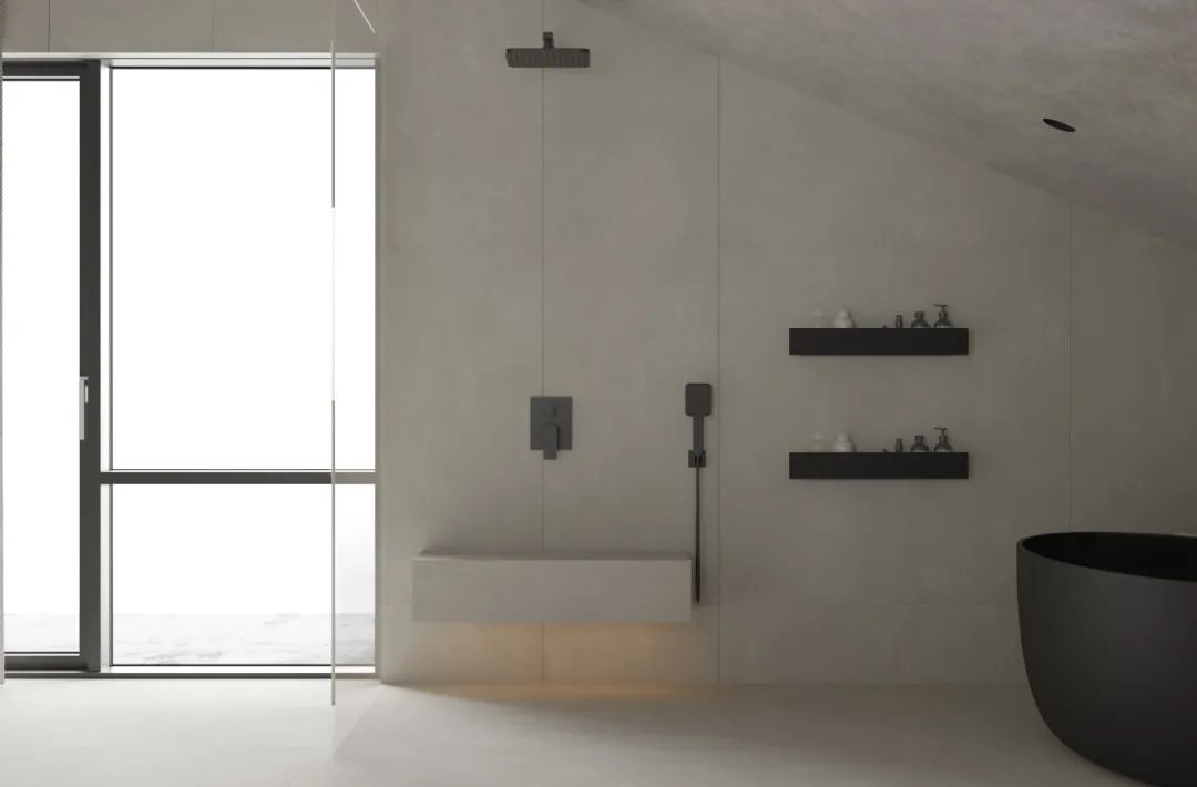 235㎡极简灰住宅丨DINARA YUSUPOVA-29