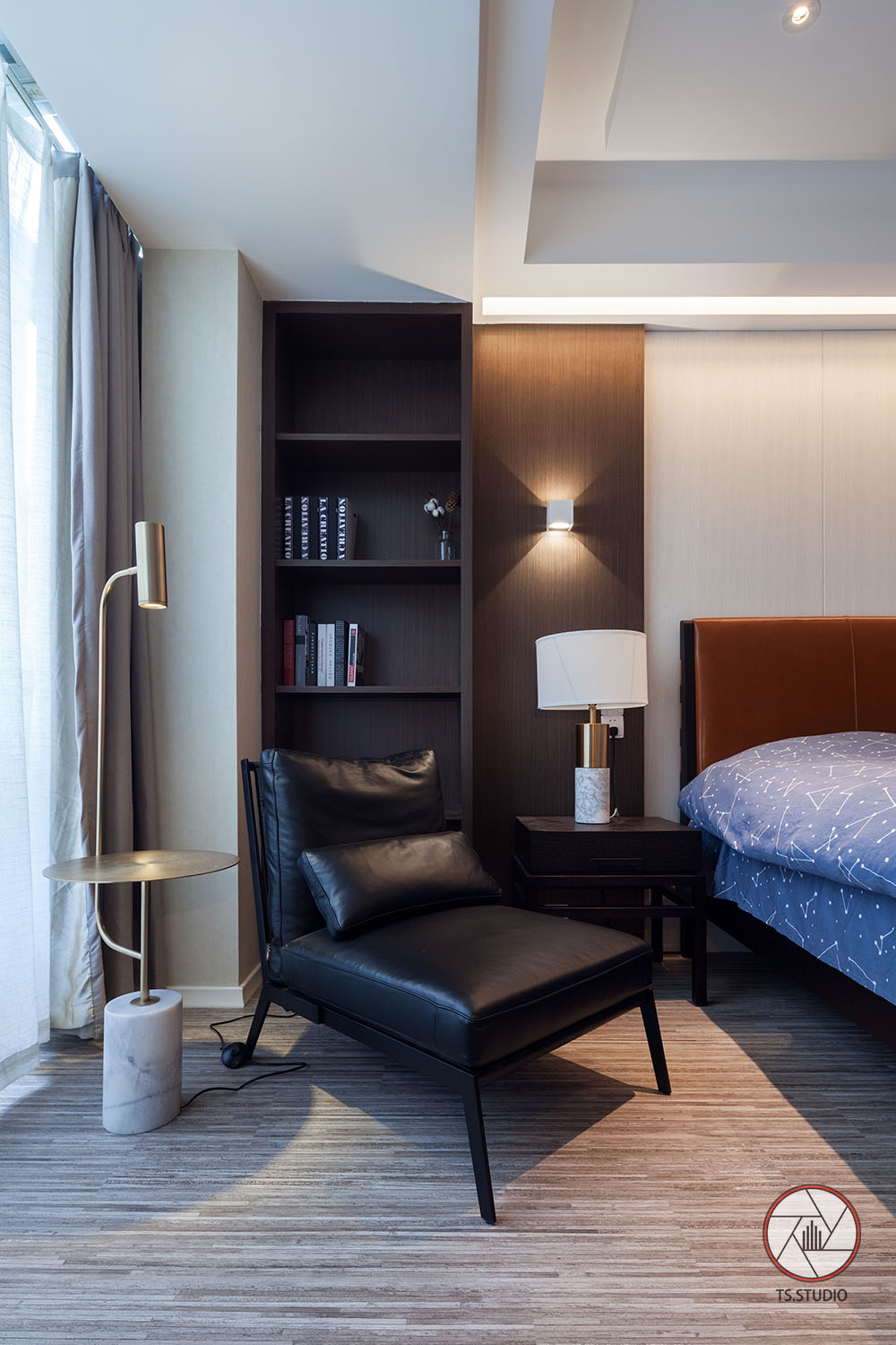 翰墨琉璃——深色系时尚现代住宅  嘉兴米卡装饰-15