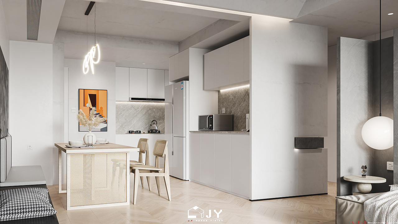 现代极简住宅空间效果表现丨Just Yes！！！-6