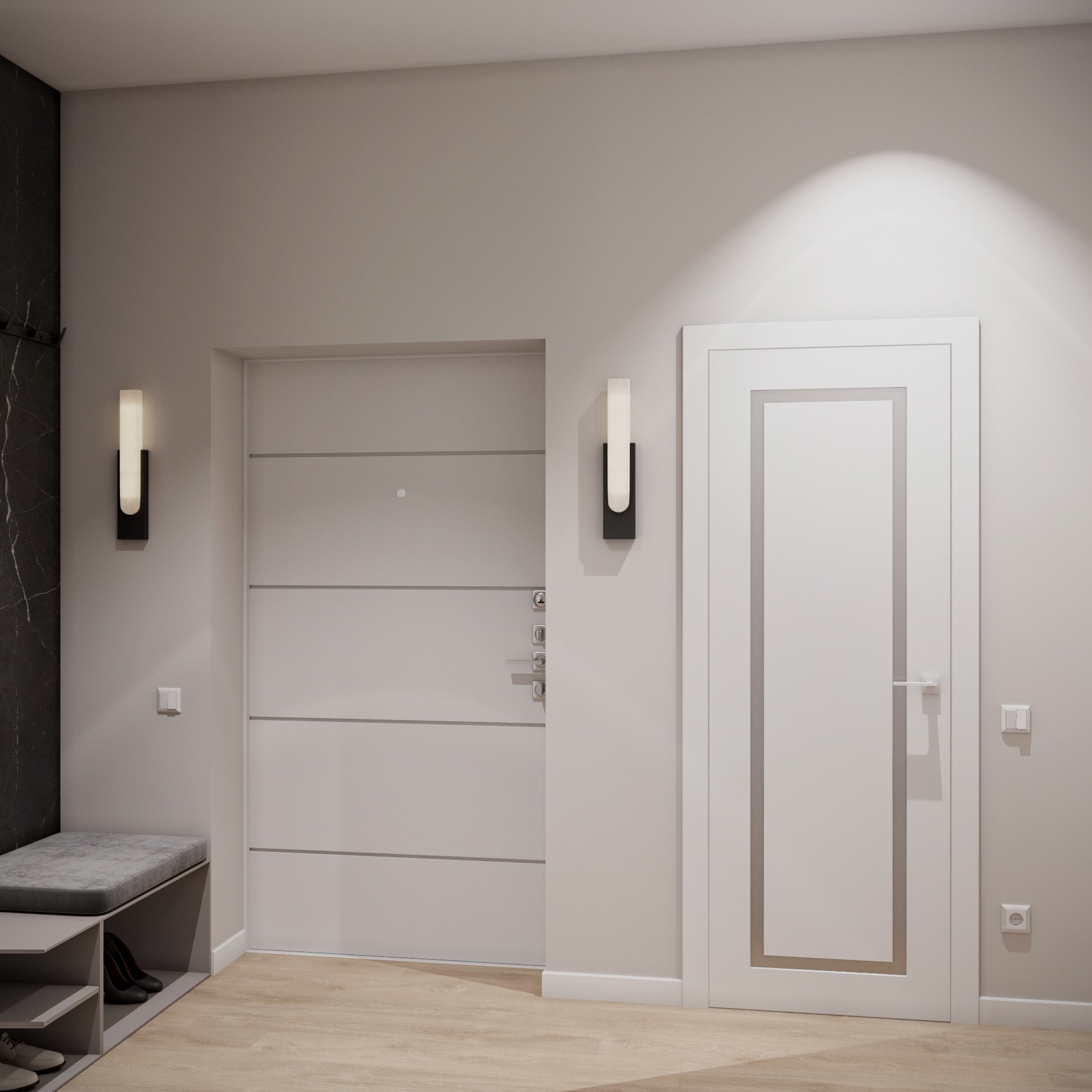 108㎡灰色系住宅设计-2