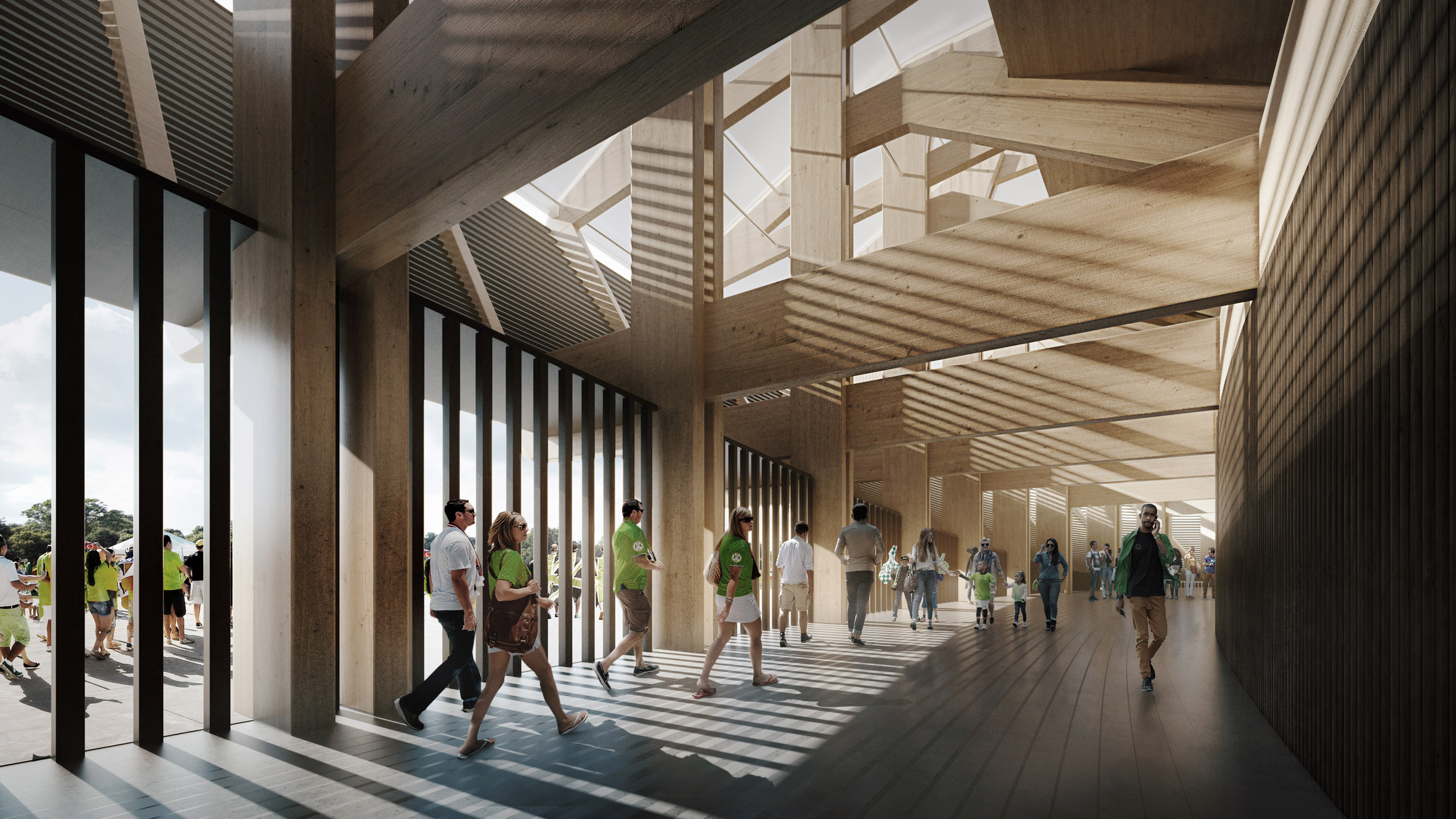 Zaha Hadid Architects to build world's first wooden football stadium-12