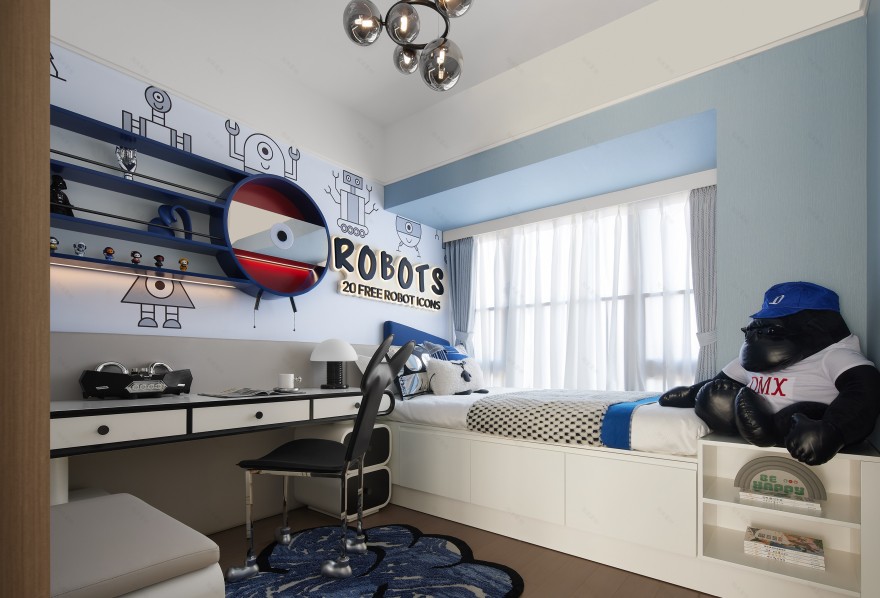 深物业·澜湖时代·莫兰迪蓝样板间丨中国深圳丨深圳市伊派室内设计有限公司-33