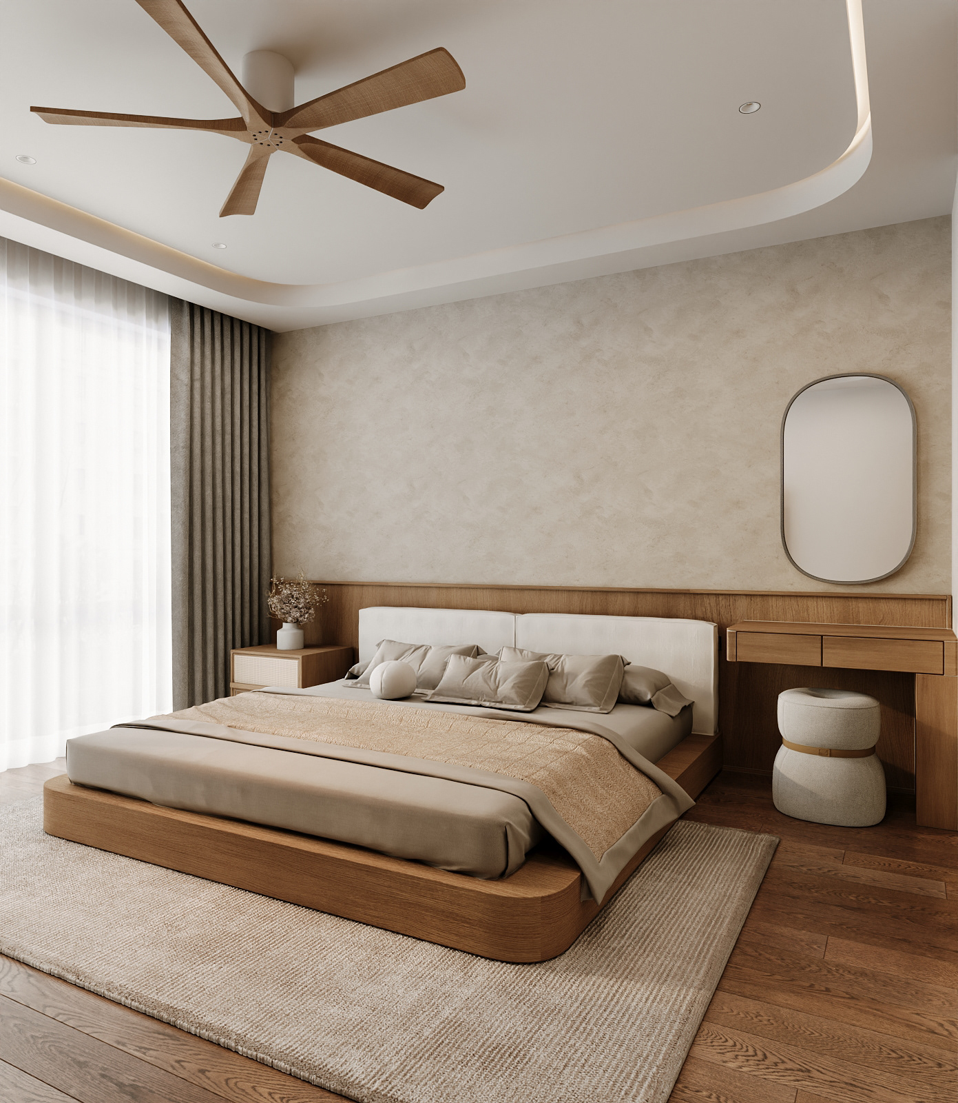 Balanced Serenity - Wood & Charcoal Contrast-8