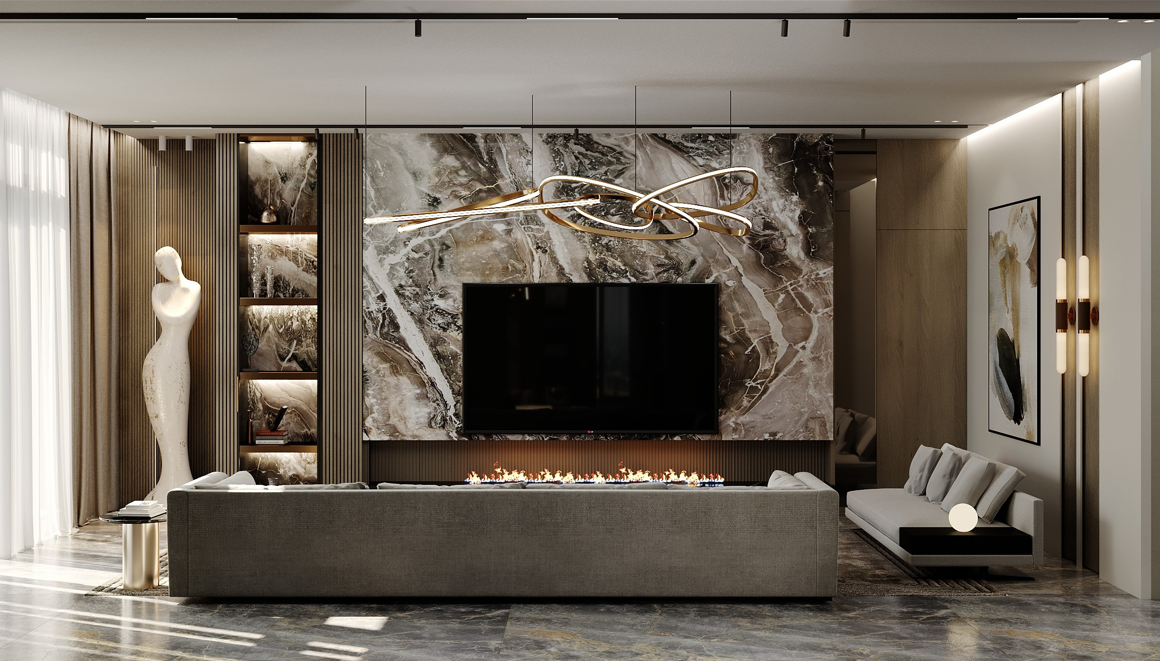 私人别墅楼梯设计丨阿联酋迪拜-3