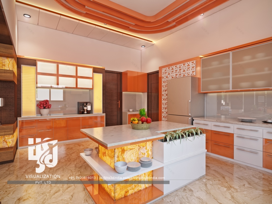 印度 HS3D 打造惊艳住宅室内渲染-34