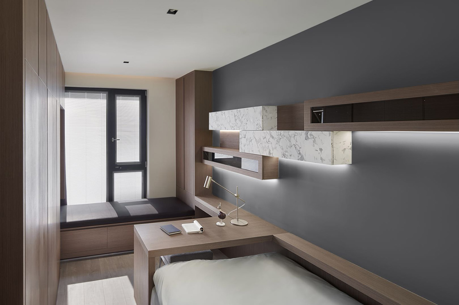 优雅轻奢的 101㎡平层设计丨中国福州丨福州上行维度设计有限公司-46