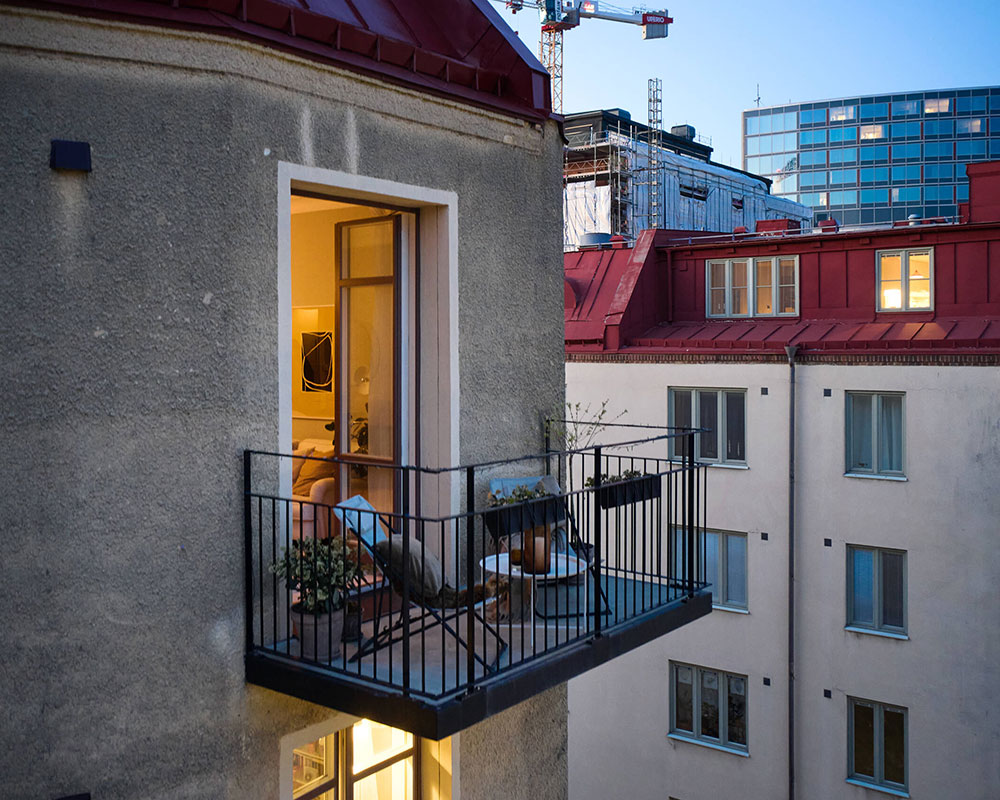 瑞典 41 平米小公寓的温馨灰色空间设计-6