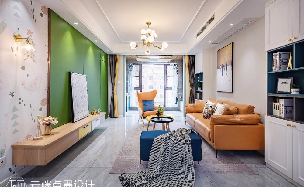 平层丨云端点墨设计丨 - 悦然奇城（实景）-2