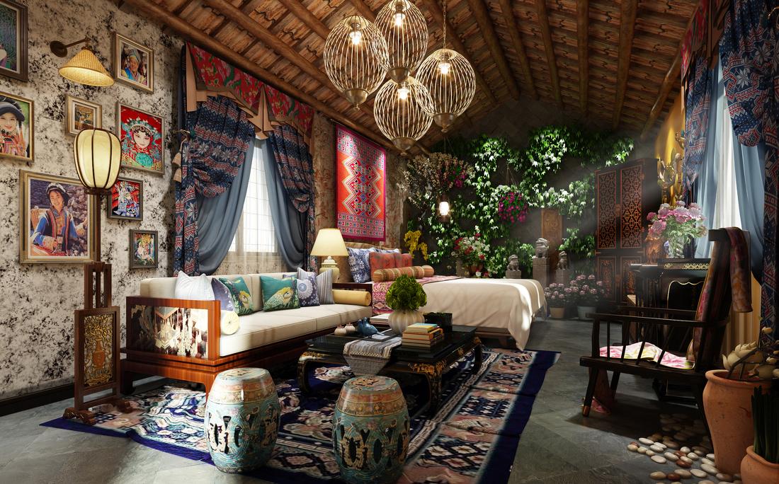 杨丽萍民宿设计 | 民族风混搭展现独特魅力-0