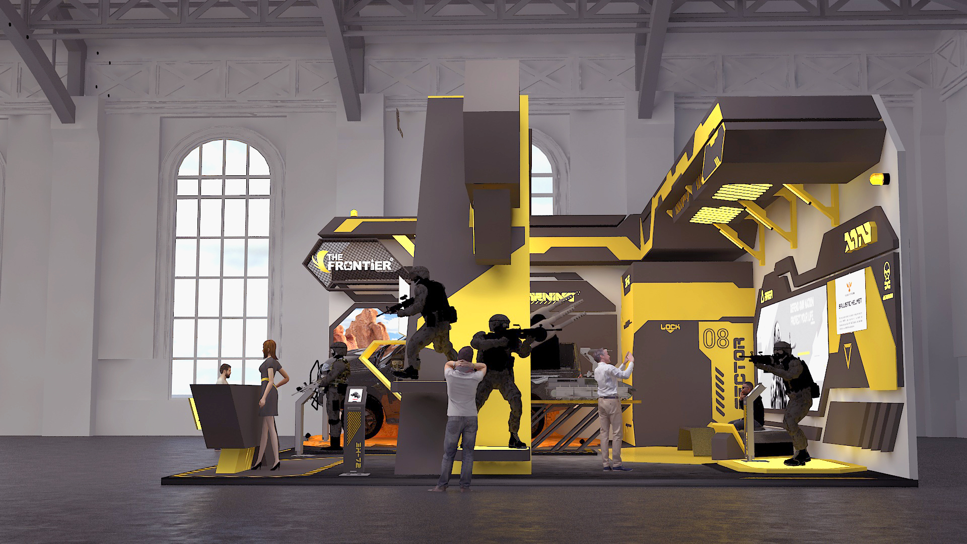 the frontier - indo defence 2022 booth concept-3