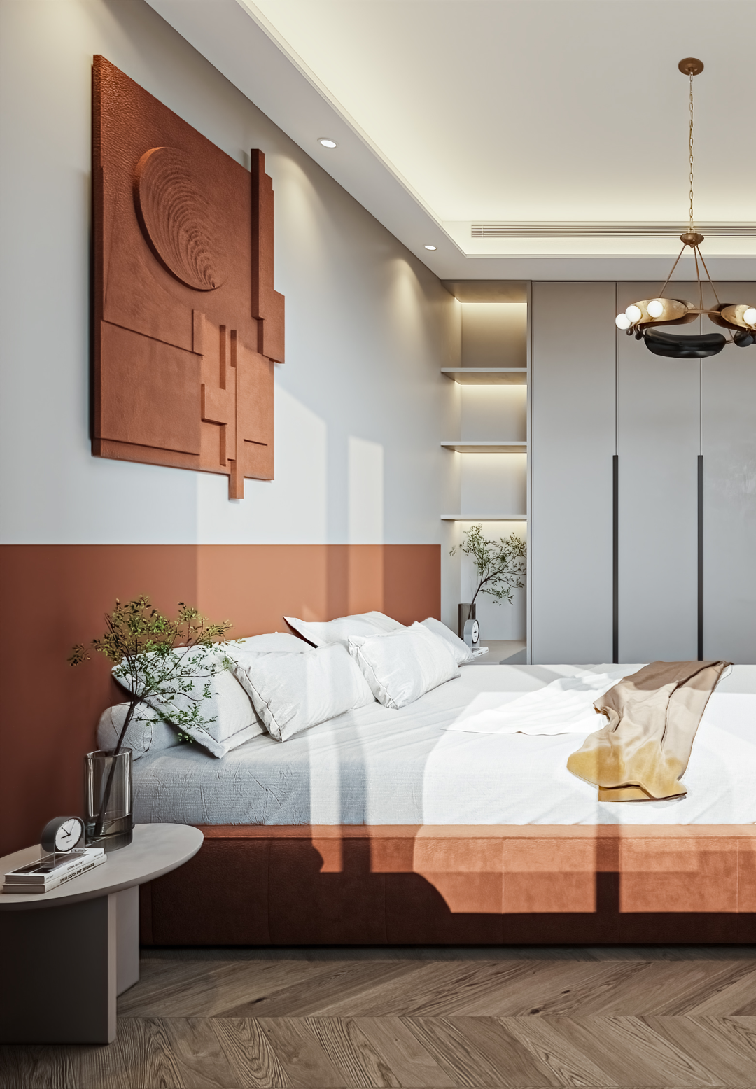 轻奢风三室空间设计丨中国渭南丨西安大小空间设计-18