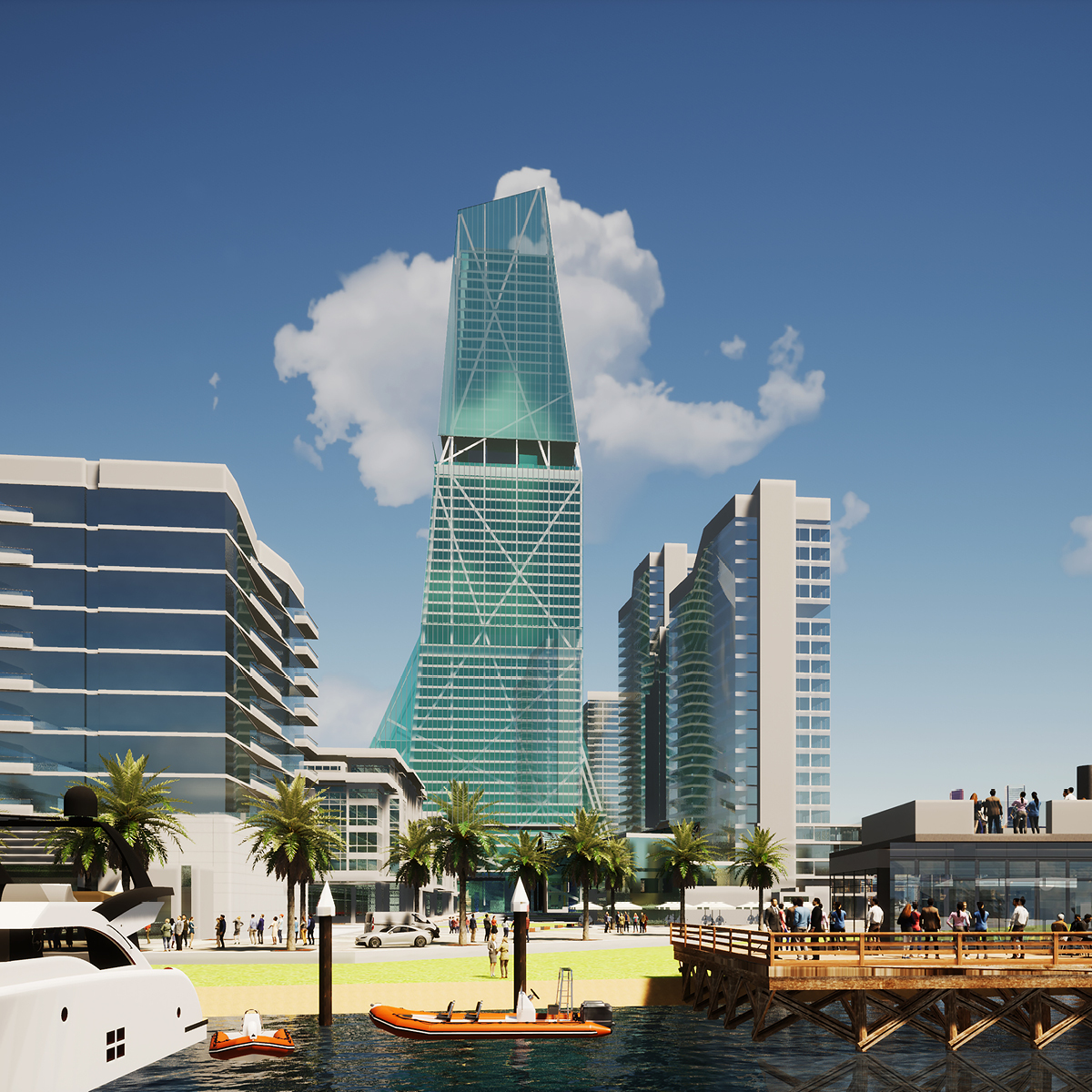 滨海塔楼总体规划 | 设计 3 国际 PLLC-7