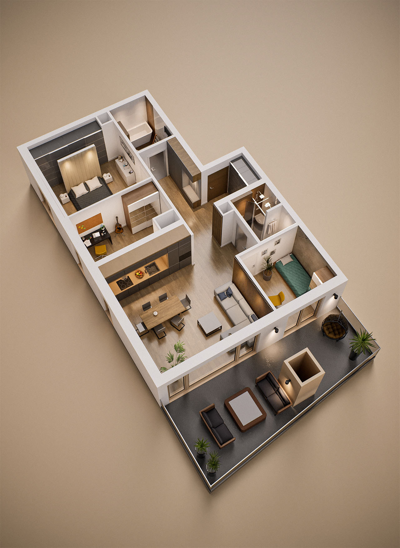 Katowice公寓3D效果图项目丨波兰卡托维兹丨Adam Klimas-12