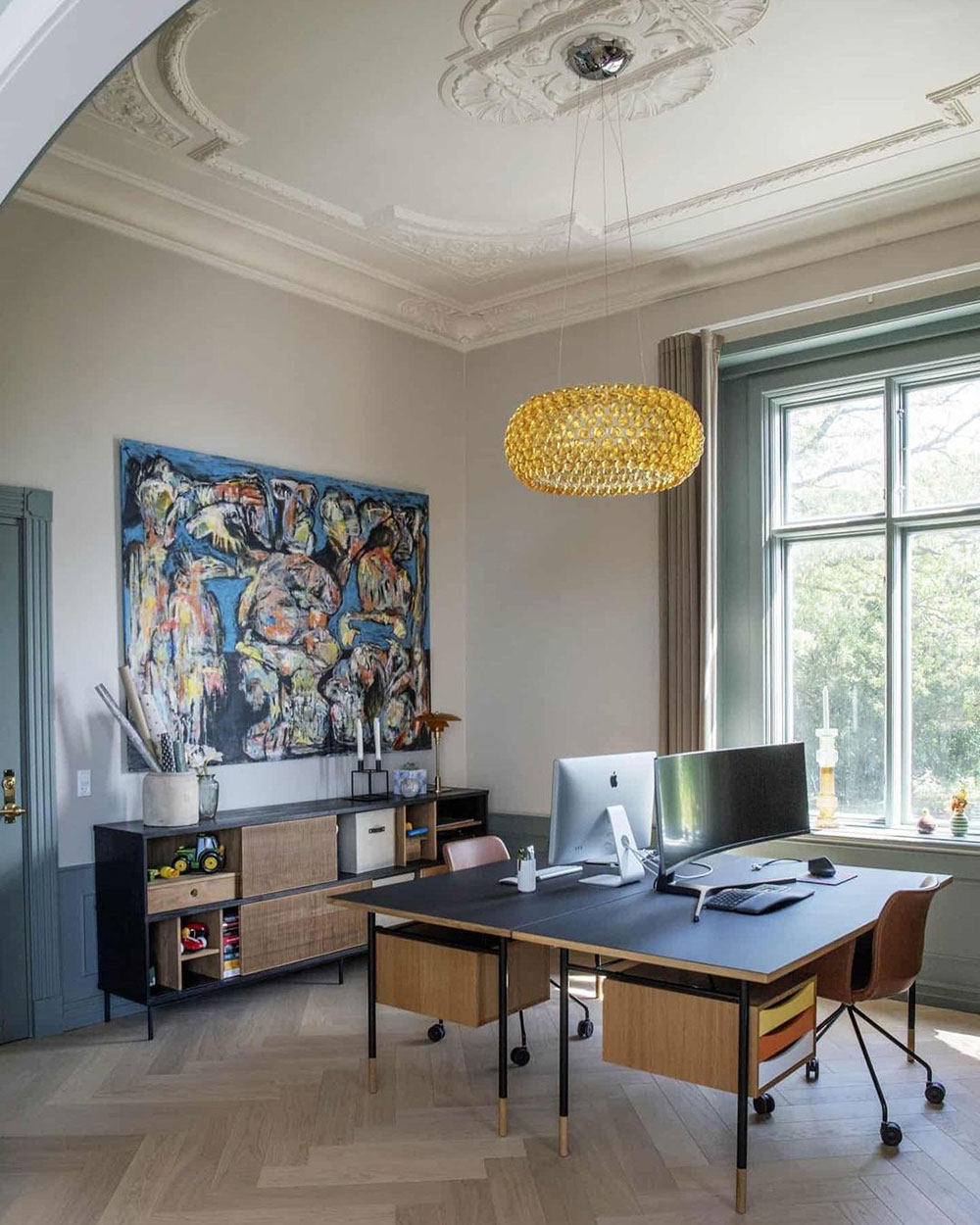 丹麦 19 世纪别墅的彩色复古魅力-12