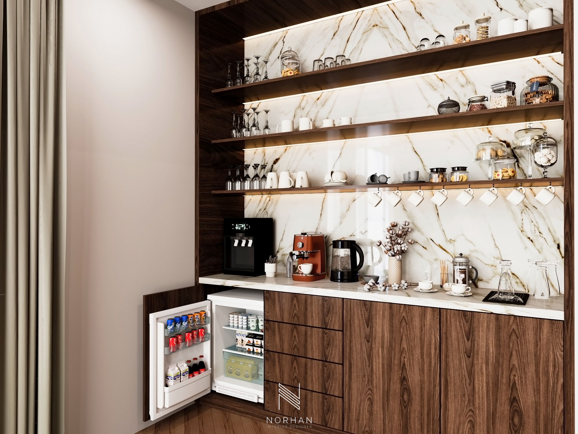 现代小厨房设计丨沙特阿拉伯丨Norhan NM-7