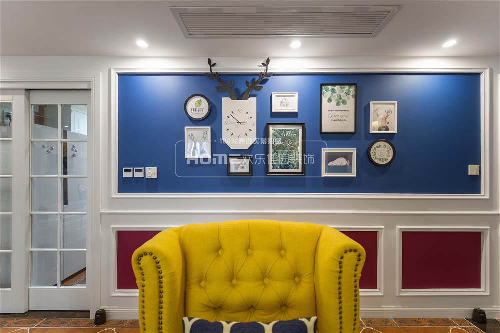 现代美式四口之家,色彩碰撞出的生活浪漫-37