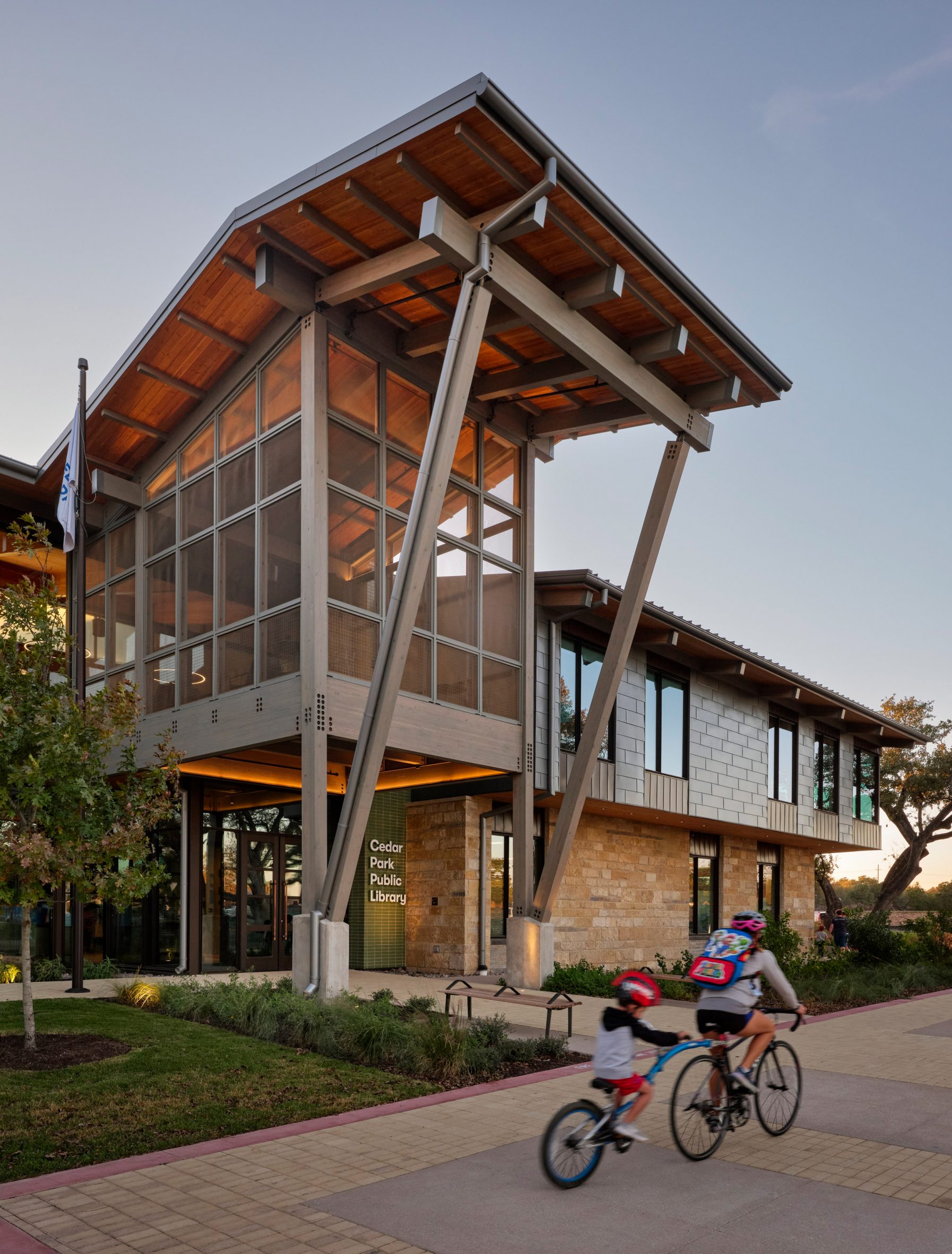 Lake Flato Architects evokes "feeling of being on a porch" at Texas library-3