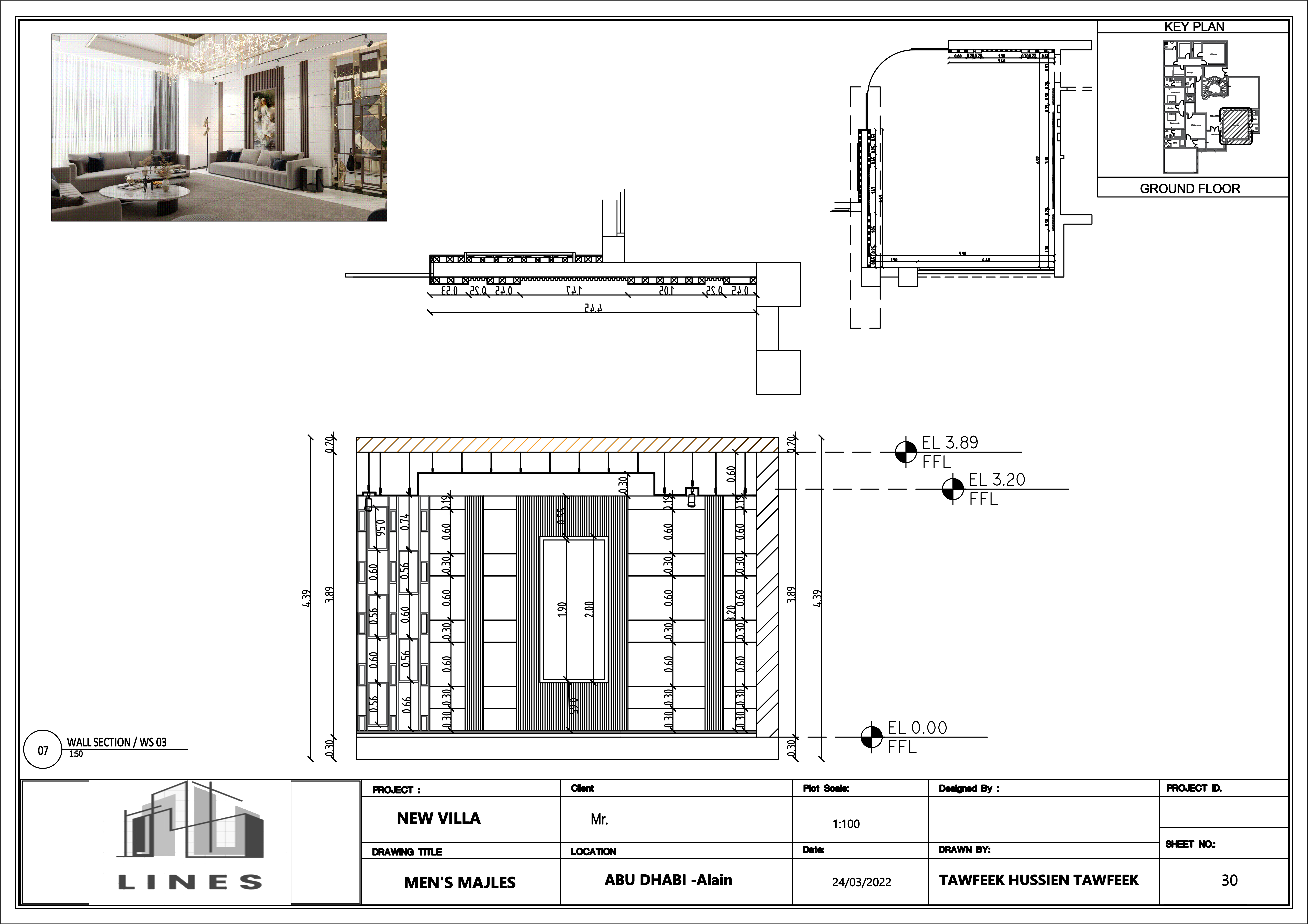 shop drawing for reception hall-29